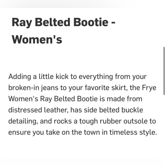 Frye Ray Belted Bootie 7.5 Brown distressed leather Western Cowboy Festival - Picture 8 of 8